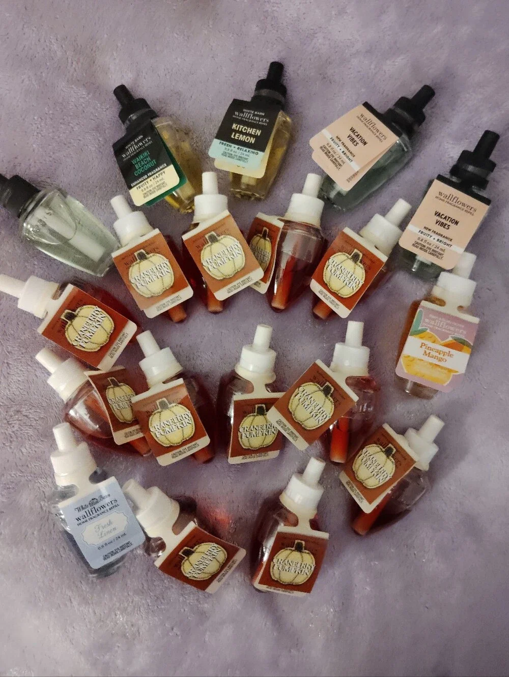 19PC All New/Rare HTF Bath & Body Works Wallflower Refill Bundle Assorted Scents